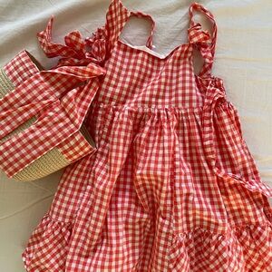 Girls Tahari Red Checkered Dress